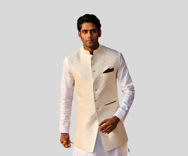 Light Brown Waistcoat, Nehru Jacket